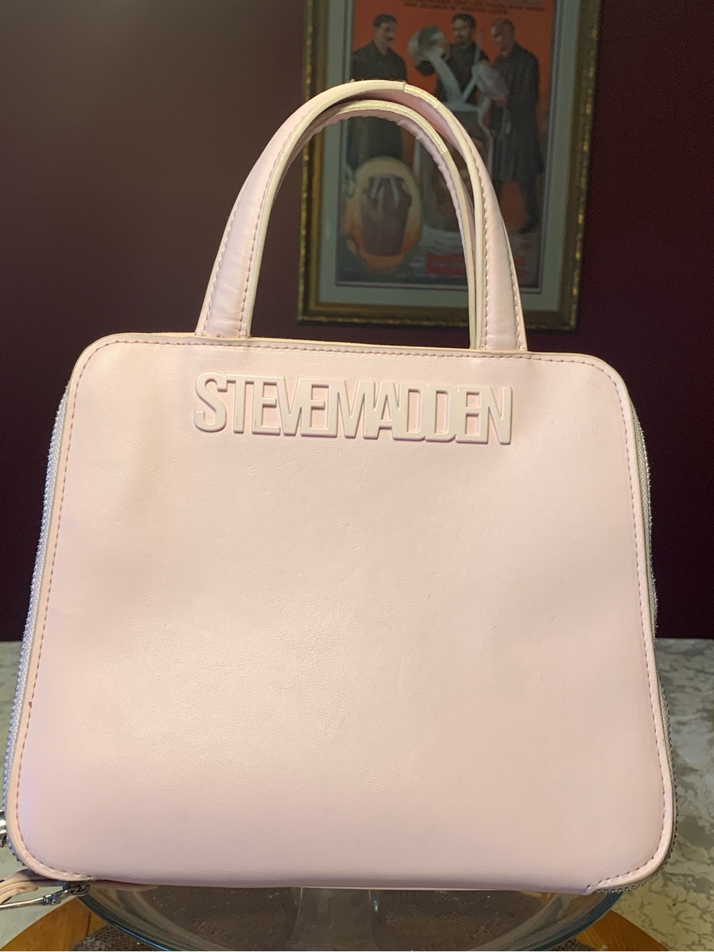 Steve Madden Blush Pink Structured Satchel